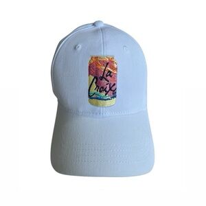 NWOT LaCroix Pamplemousse White Embroidered Hat